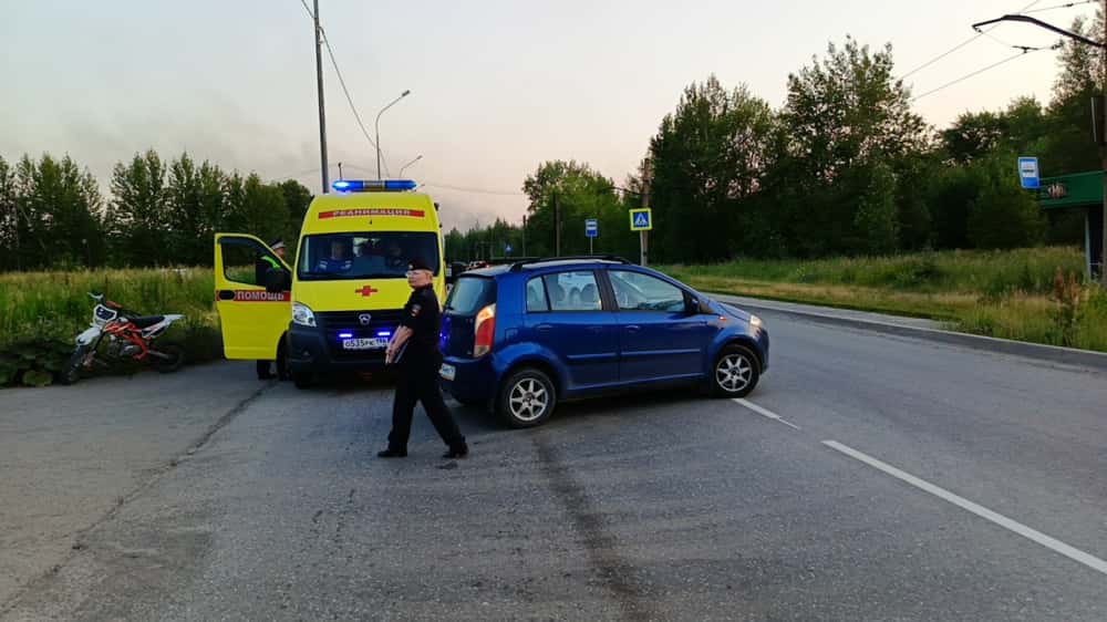 Подросток на питбайке пострадал в результате ДТП в Нижнем Тагиле 