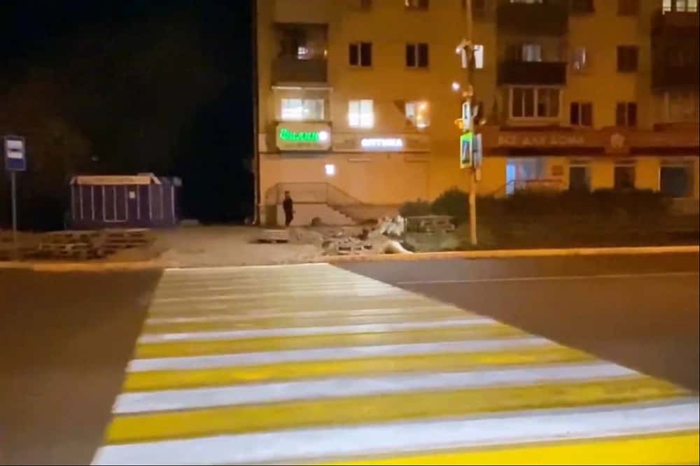 В Нижнем Тагиле появились новые проекционные пешеходные переходы