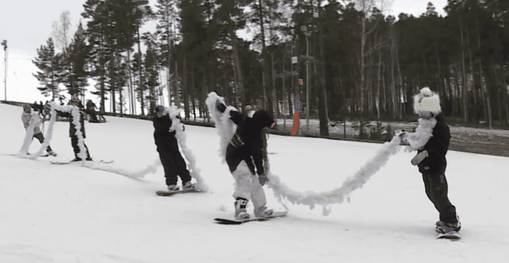 Дед Мороз с рекордно длинной бородой покорил Уктусские горы в Екатеринбурге