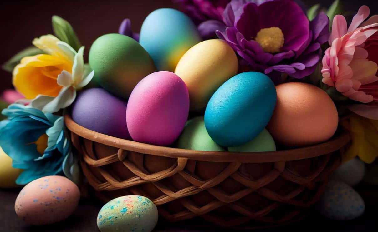 Чай каркаде создаёт космические оттенки: как красиво разукрасить яйца на Пасху 