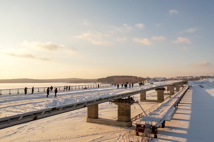Завершен главный этап строительства моста через Нижнетагильский пруд