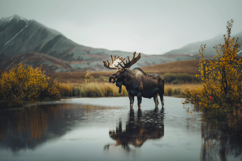 В Нижнем Тагиле лось попал под колеса машины | В Нижнем Тагиле автомобиль сбил лося