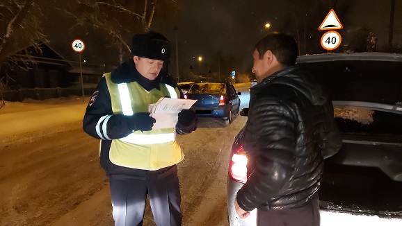На дорогах Нижнего Тагила за вечер поймали шестерых злостных нарушителей