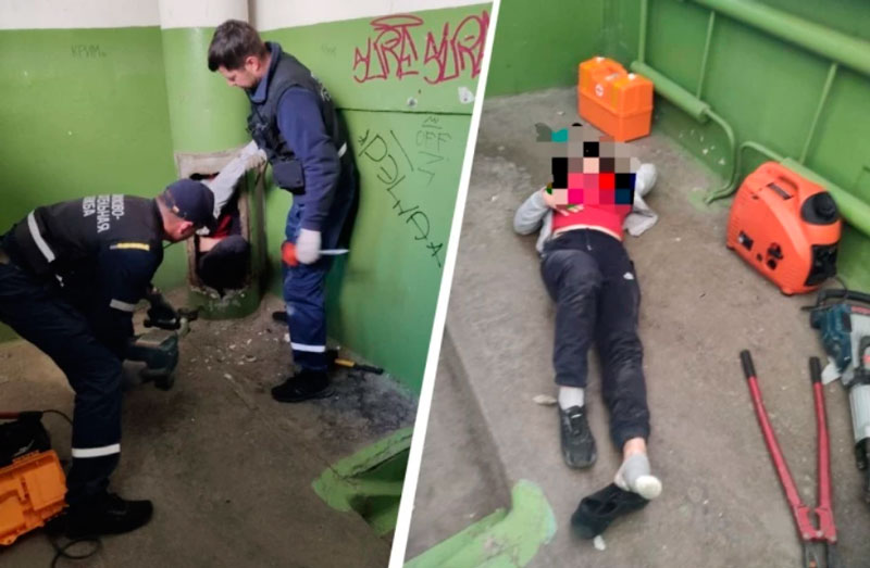 Полезла за телефоном. В Нижнем Тагиле женщина застряла в мусоропроводе