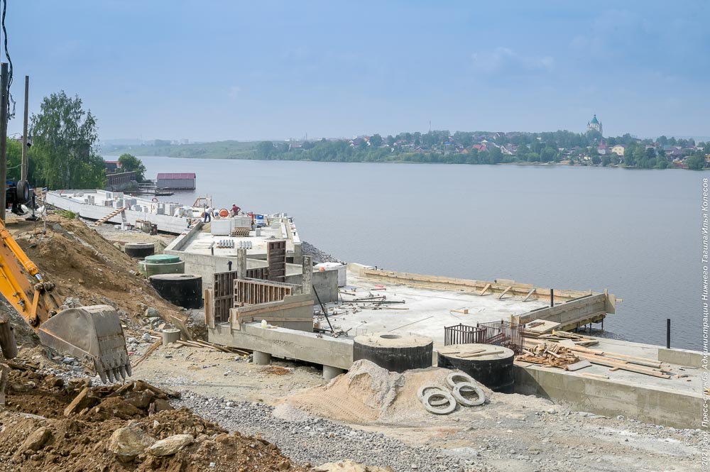 Строительство набережной в Нижнем Тагиле идёт с опережением графика