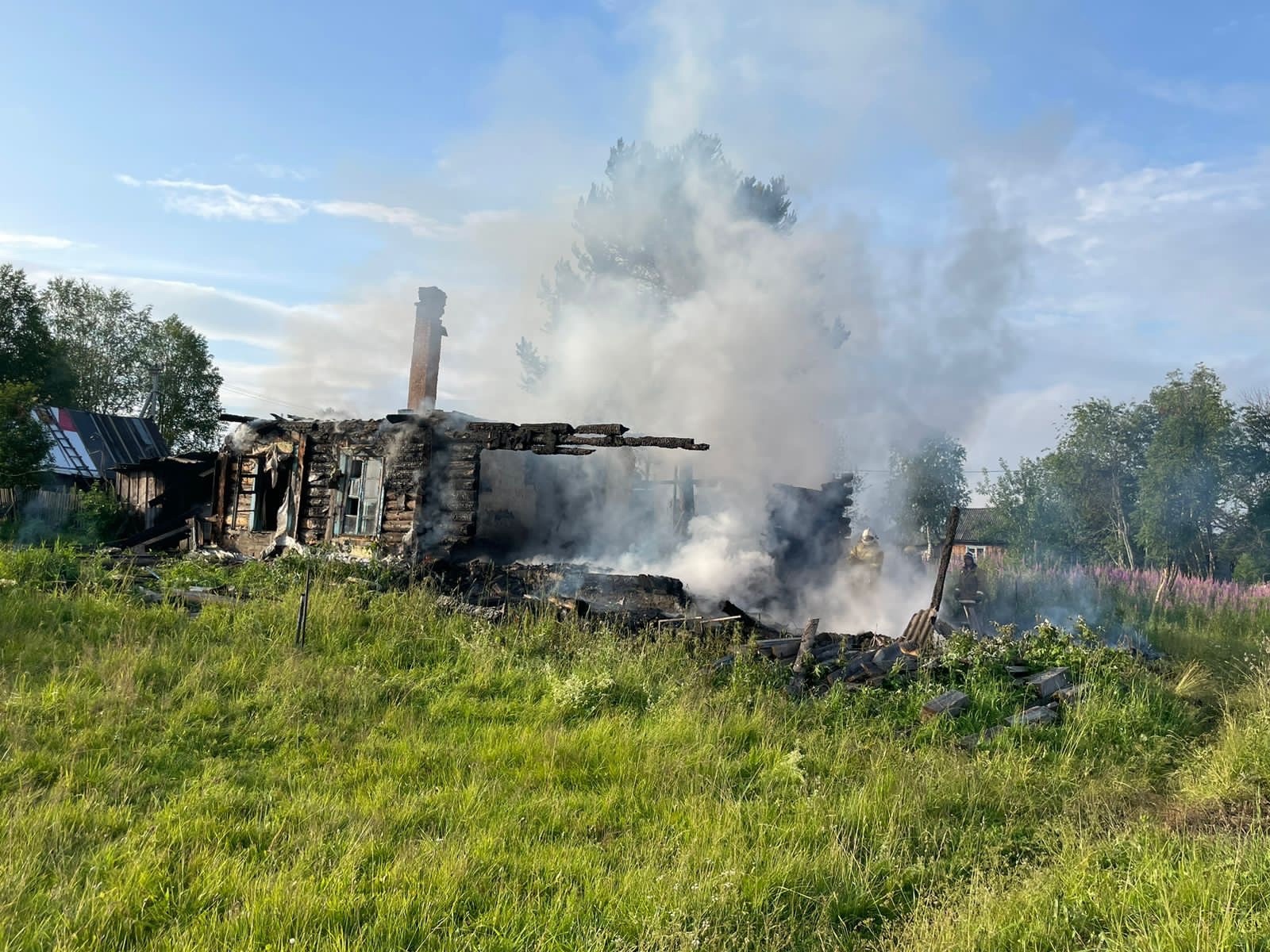 Ночью в поселке Северка Горноуральского городского округа произошел пожар